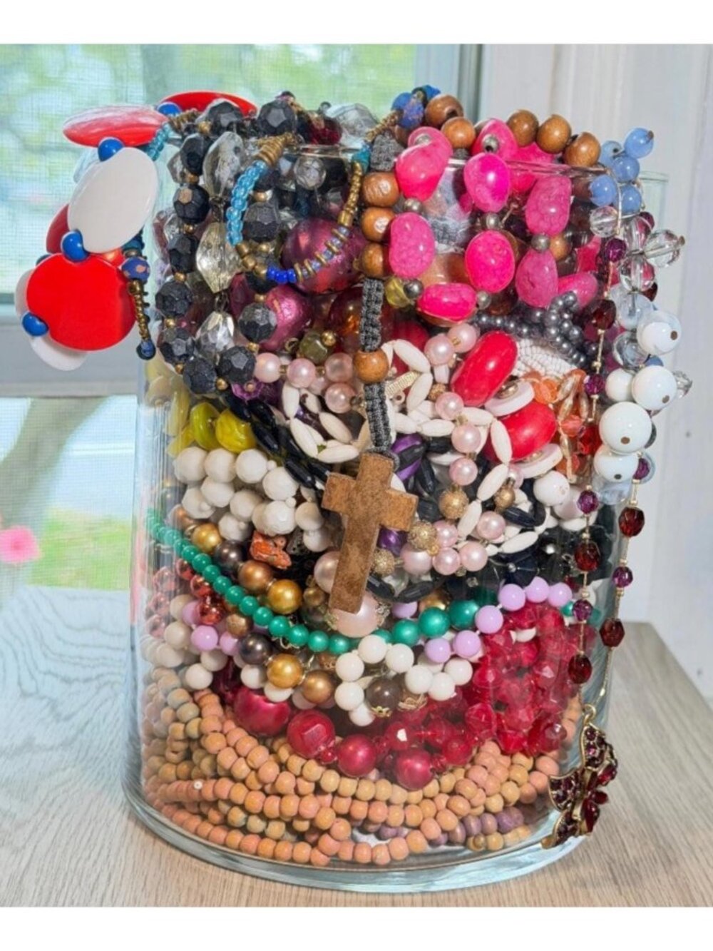 Craft Lot Wearable Jewelry Mixed Beaded Necklace  Reseller Bundle 38 Pc